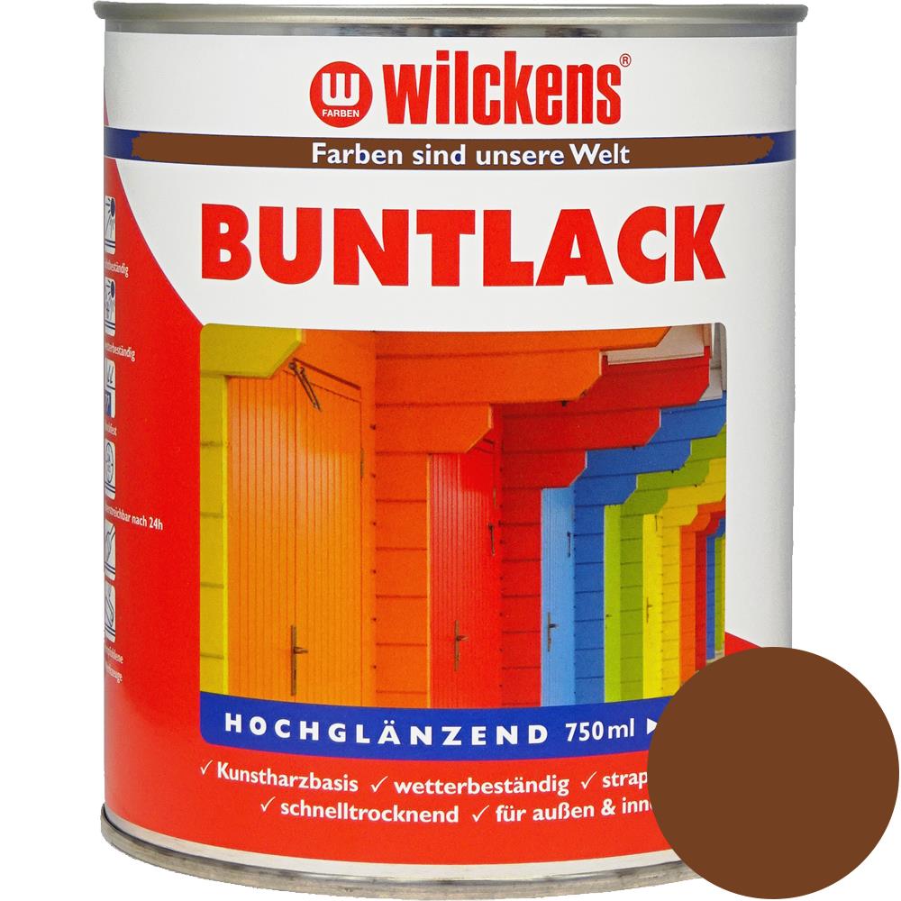 Wilckens Buntlack hochglänzend, Lehmbraun (RAL 8003), 750 ml