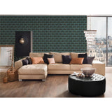 Livingwalls 3D Optik Tapete Dunkelgrün Mustertapete Vliestapete