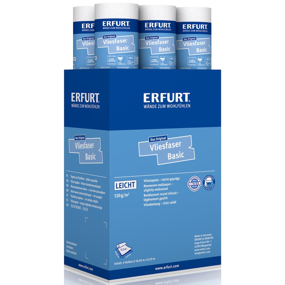 ERFURT VLIESFASER BASIC 106 Vliestapete 10,05 x 0,53 m - 6 Rollen