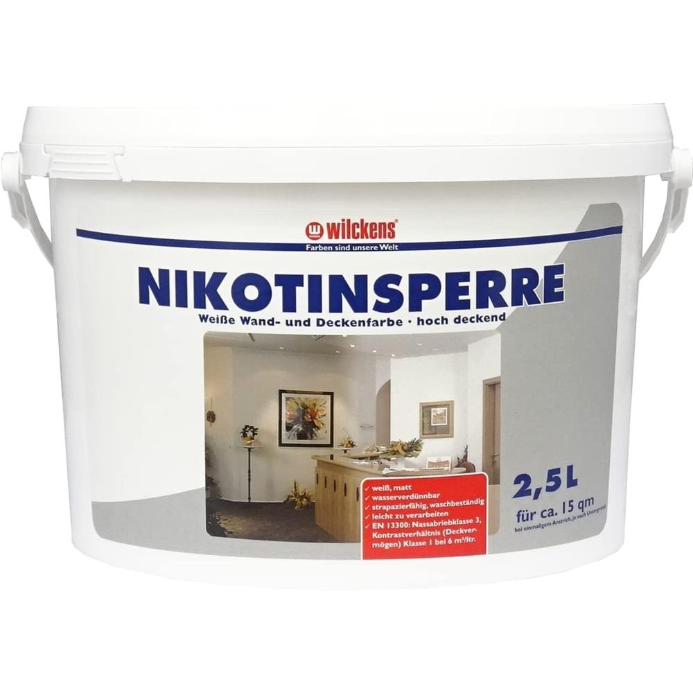 Wilckens Nikotinsperre Weiß matt 2,5L Wandfarbe Sperrfarbe Isolierfarbe