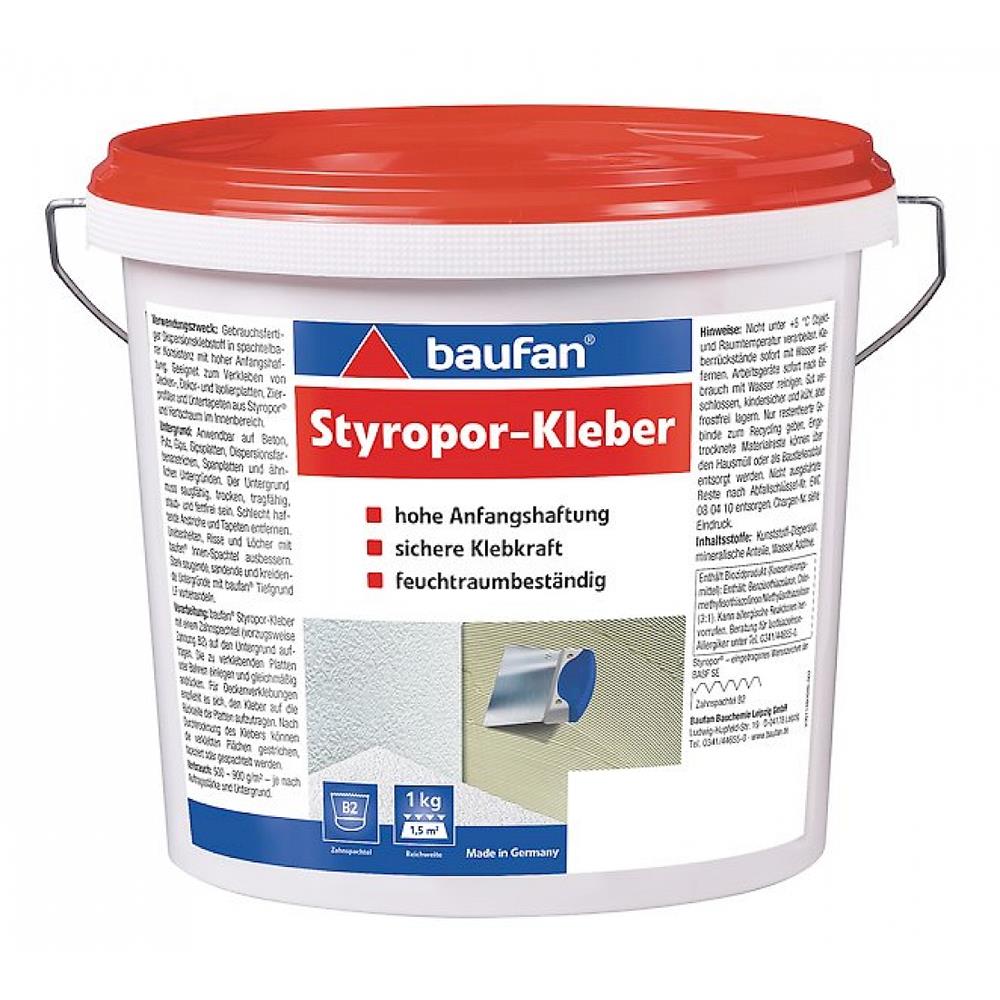baufan Styroporkleber 7 kg Lösungsmittelfreier Klebstoff Spezialkleber