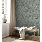 Livingwalls Premium Tapete Grün Silber Metallic schimmernd