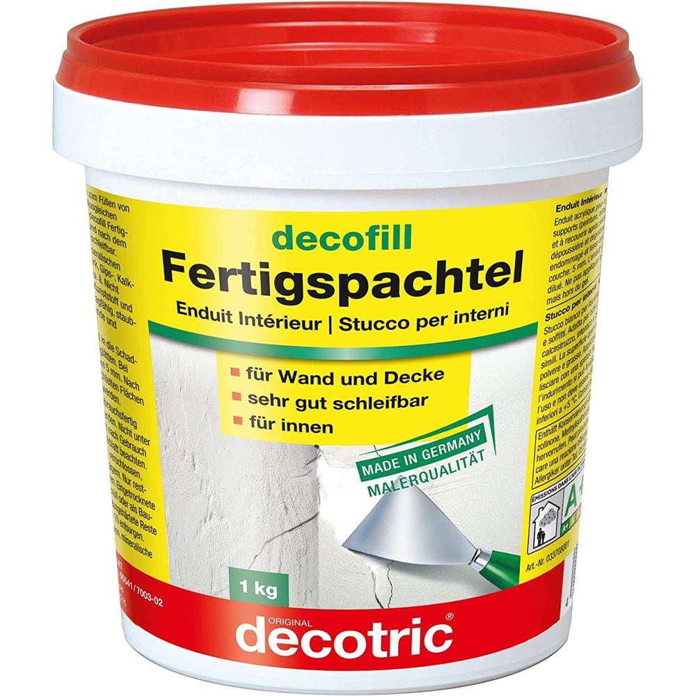 Decotric Ddecofill Fertigspachtel Wand und Decke für Innen 1 kg