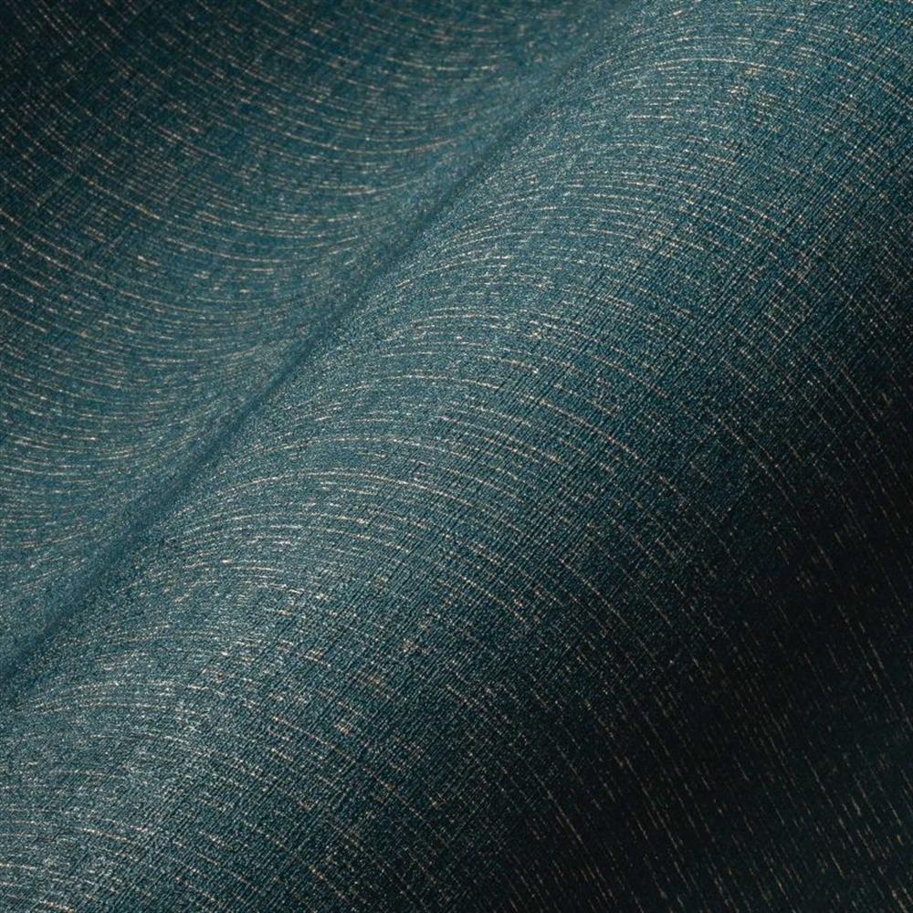 Livingwalls My Home My Spa Tapete Uni Ozeanblau Gold Einfarbig Vliestapete