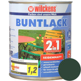 Wilckens Buntlack 2in1 seidenmatt, Moosgrün (RAL 6005), 750 ml