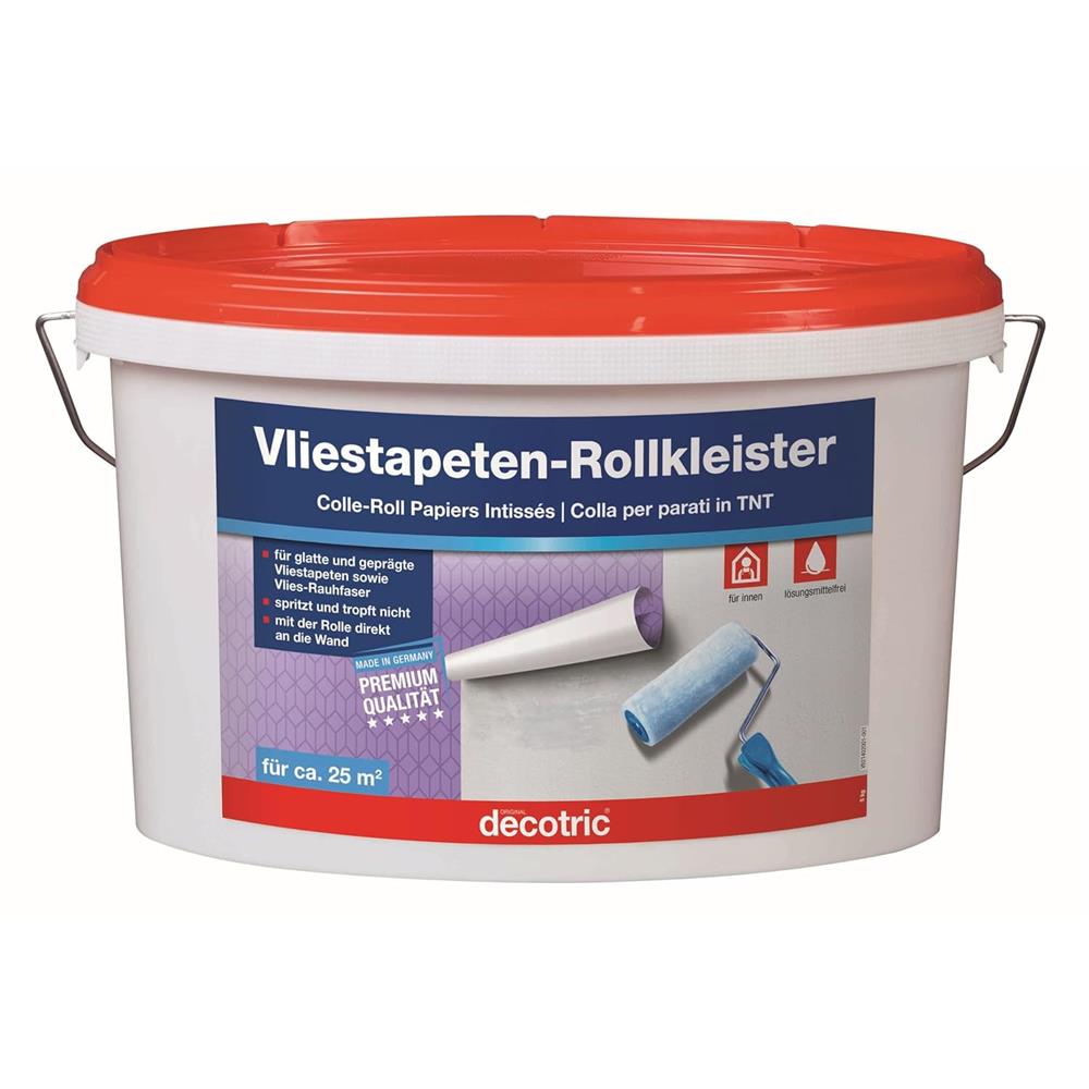 decotric Vliestapeten-Rollkleister 5 kg gebrauchsfertiger Kleister für Vliestapeten