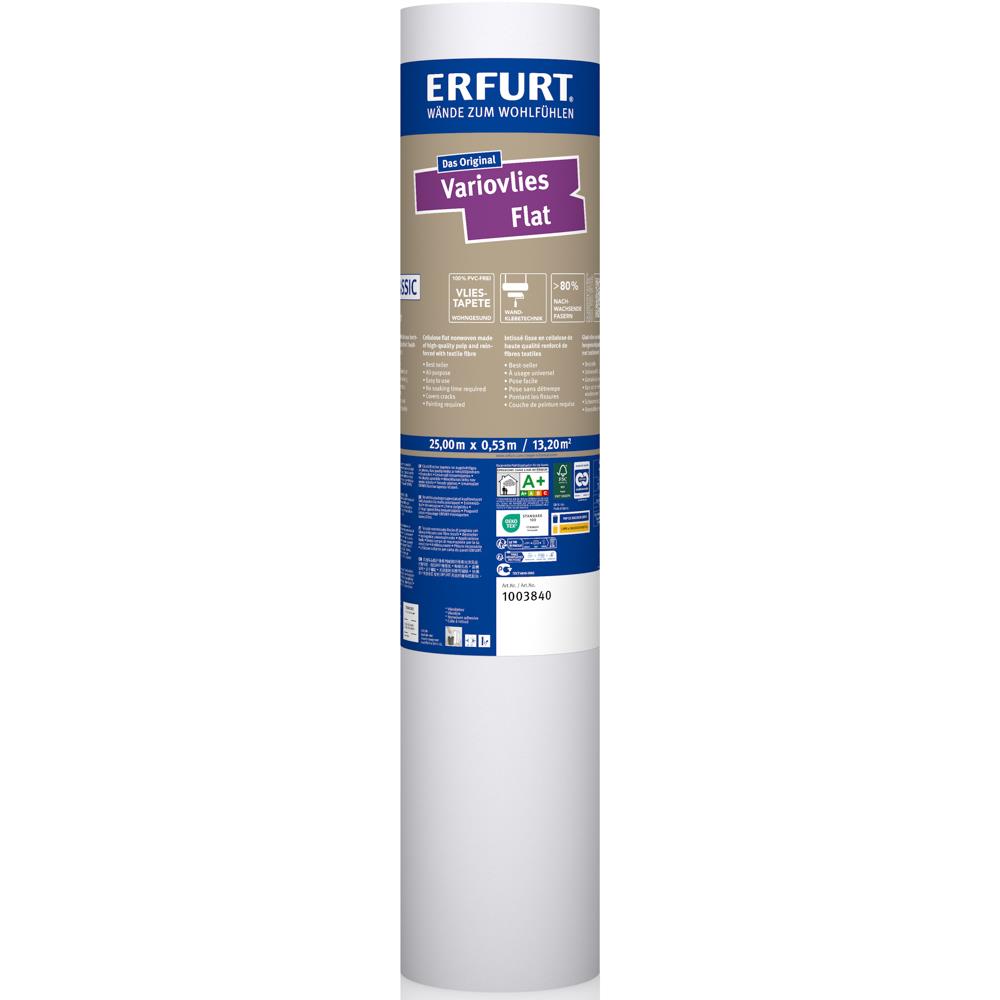 ERFURT Variovlies Flat Classic Vliestapete, 25 x 0,53 m - 6 Rollen