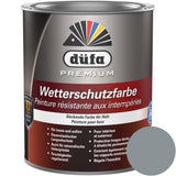 Düfa Premium Wetterschutzfarbe SILBERGRAU 750 ml Holzfarbe Dauerschutzfarbe Holzlack