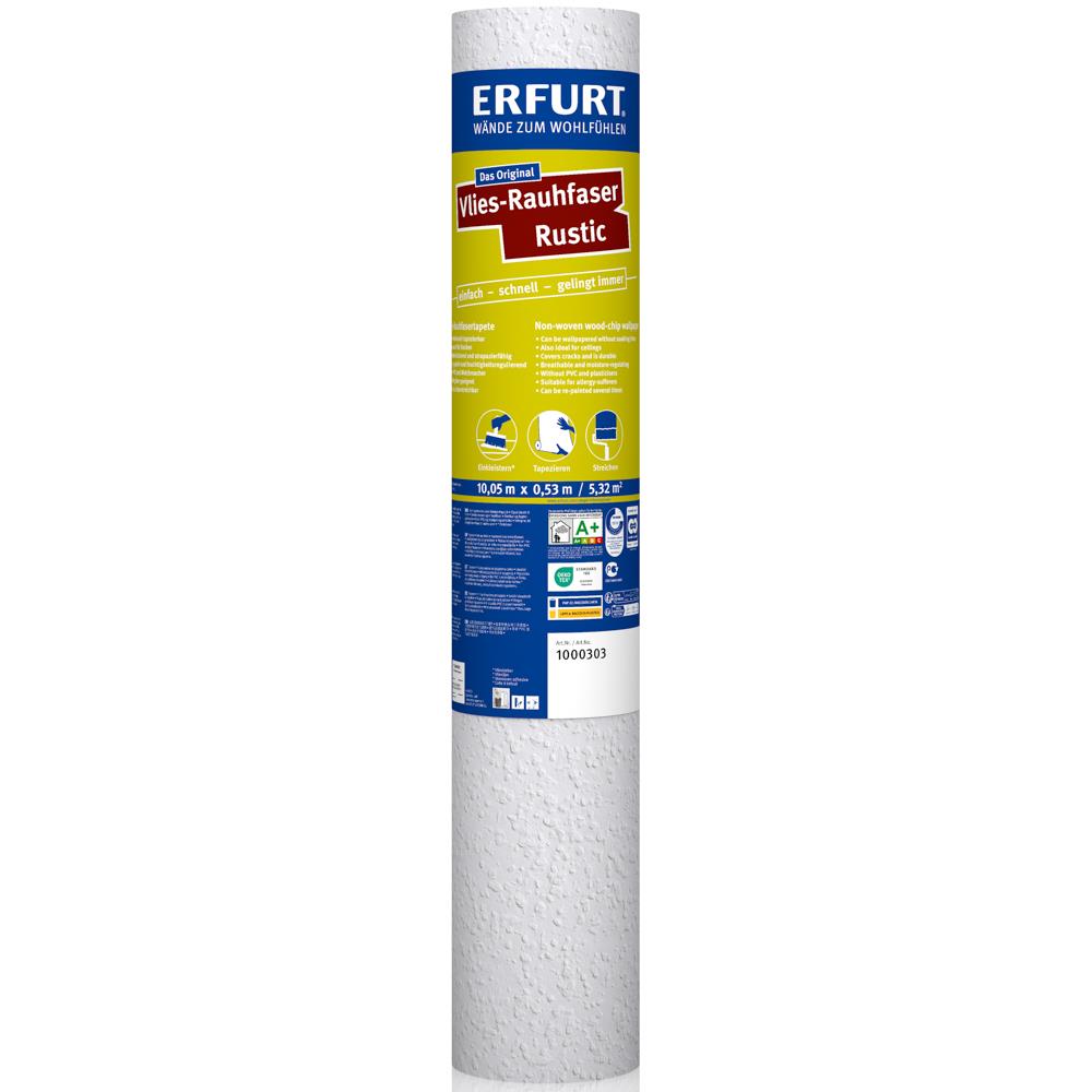 ERFURT Vlies-Rauhfasertapete RUSTIC Vliestapete 15 x 0,53 m - 12 Rollen