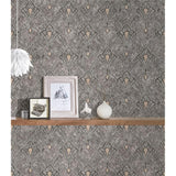 Livingwalls Tapete Mata Hari Mustertapete Vliestapete Art Déco schwarz grau beige