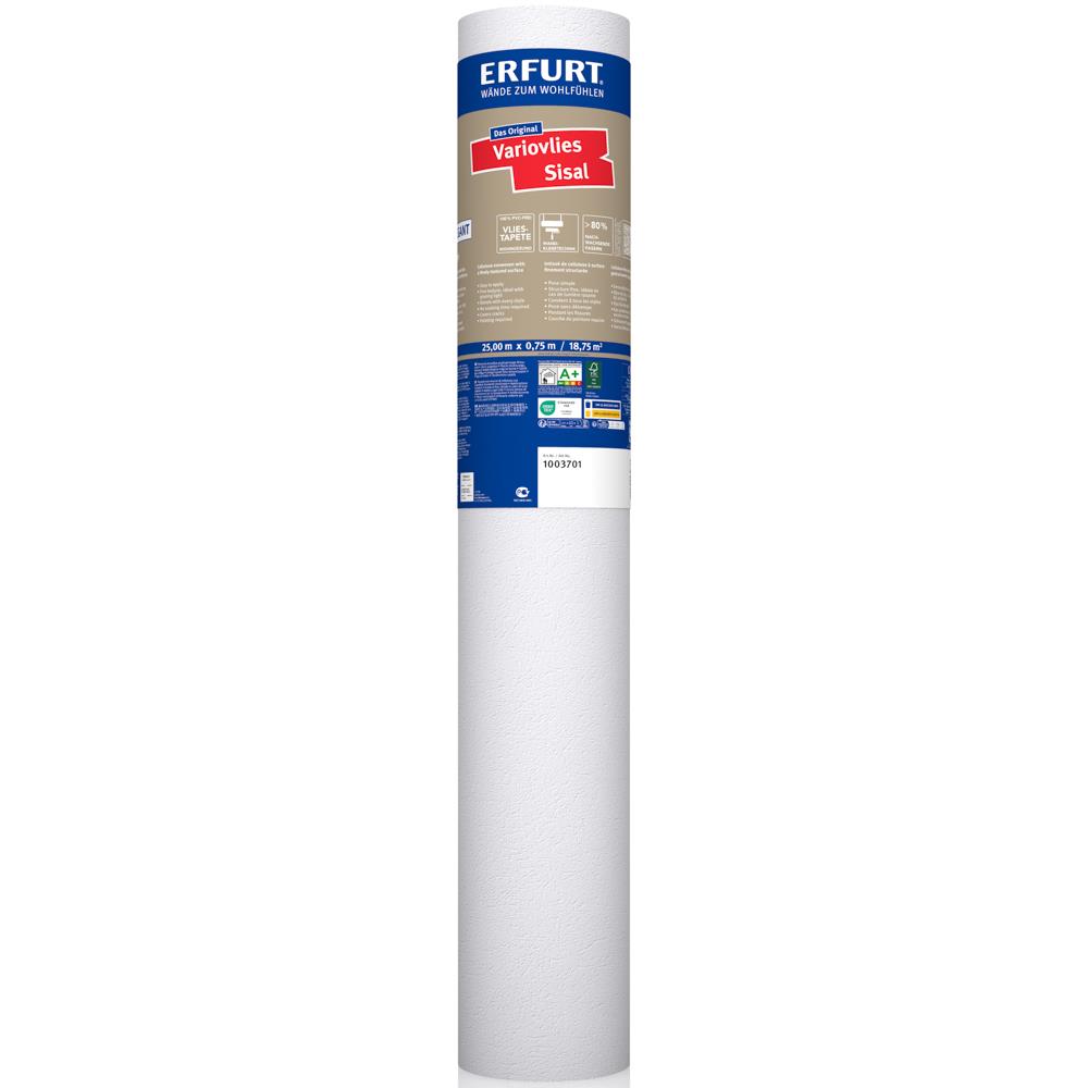 ERFURT Variovlies Sisal Vliestapete 25 x 0,75 m - 4 Rollen