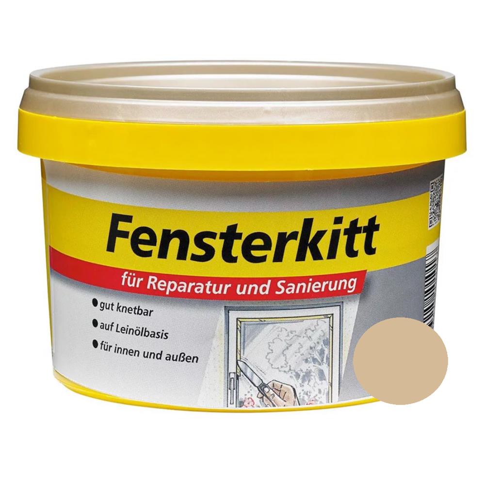 Düfa Fensterkitt Plastikdose Beige 750 g Glaserkitt Türenkitt Leinöl Kitt