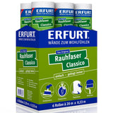 ERFURT Rauhfasertapete CLASSICO, 20 m x 0,53 m - 6 Rollen