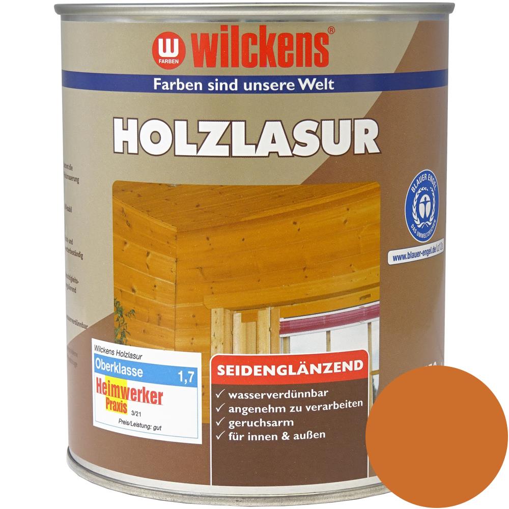 Wilckens Holzlasur LF seidenglänzend, Teak, 750 ml