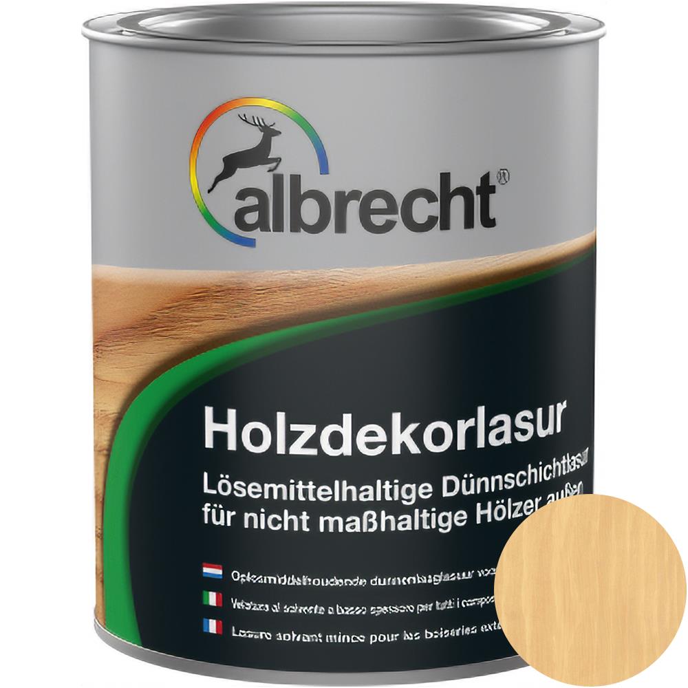 Albrecht Holzdekorlasur Farblos 750 ml Holzlasur Lasur