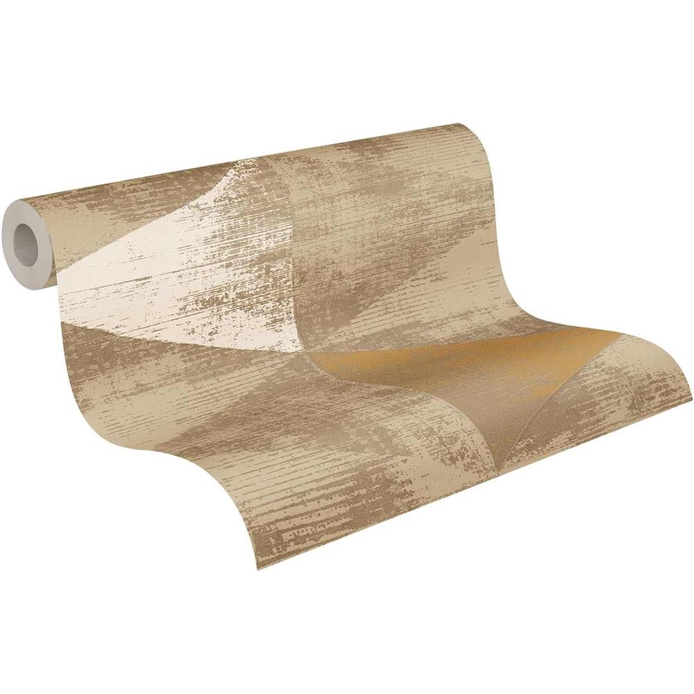 Mustertapete Vliestapete Gold Gelb Geometrische 3D Grafik Tapete