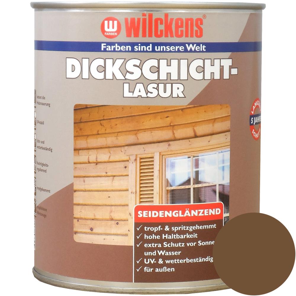 Wilckens Dickschichtlasur seidenglänzend, Nussbaum, 750 ml