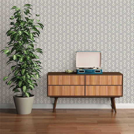 Architects Paper Mustertapete Jungle Chic Retrotapete gold grau weiß matt
