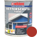 Wilckens Wetterschutzfarbe seidenglänzend, Schwedenrot, 750 ml