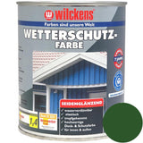 Wilckens Wetterschutzfarbe seidenglänzend, Laubgrün (RAL 6002), 750 ml