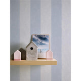 A.S. Création Streifentapete Hellblau Hellgrau Mustertapete Tapete mit breiten Streifen