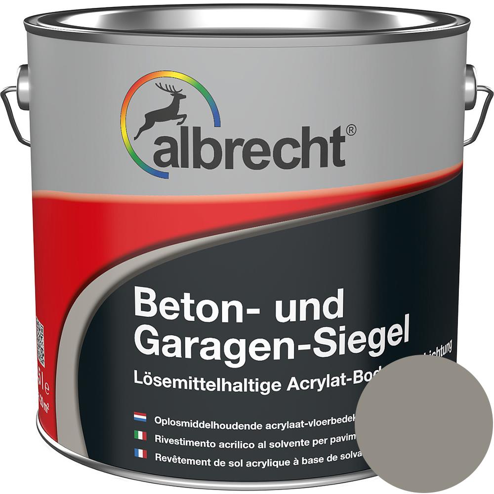 Albrecht Beton- und Garagen-Siegel RAL 7030 Steingrau 2,5 l Bodenbeschichtung Matt