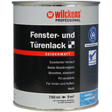 Wilckens Professional Fenster- und Türenlack seidenmatt, Weiß, 750 ml