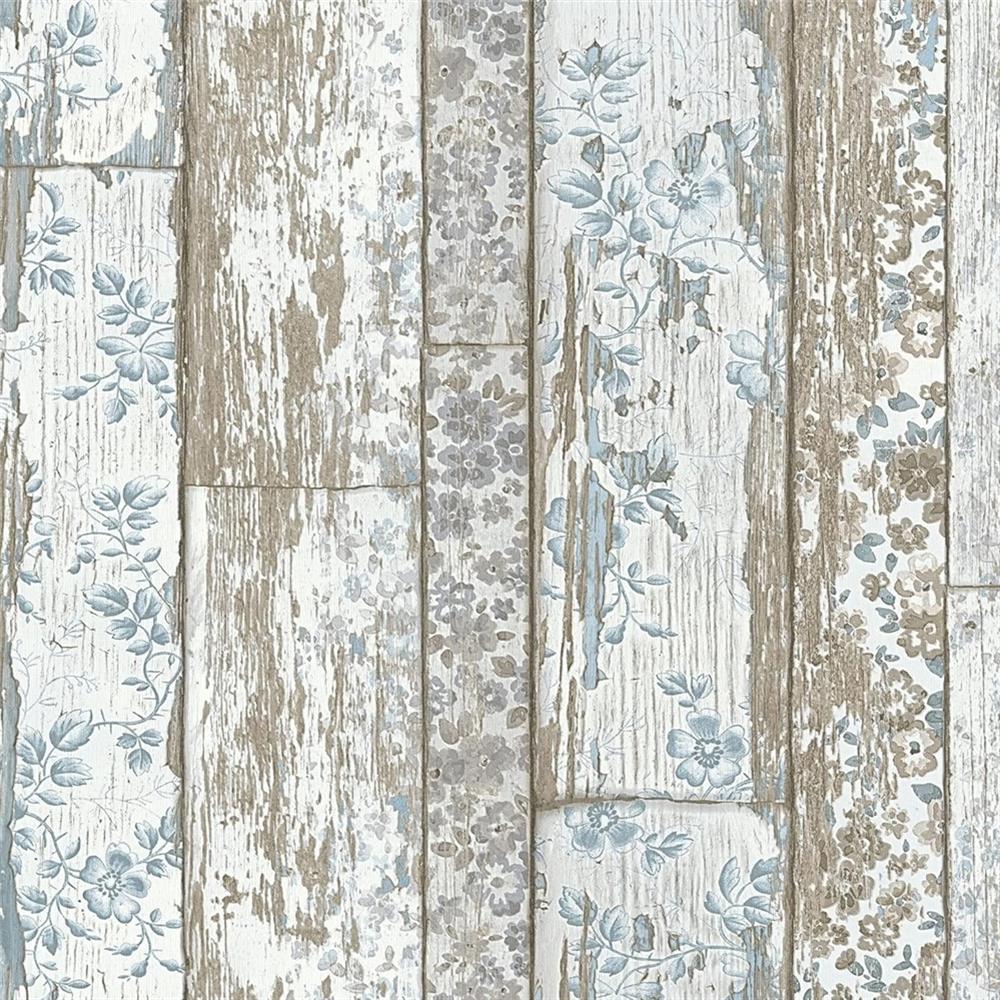 Livingwalls Vliestapete Mustertapete Holzoptik Shabby Chic Landhausstil