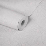 Livingwalls Art Déco Vliestapete Creme & Zartrosa Leicht glänzend 10,05 x 0,53 m