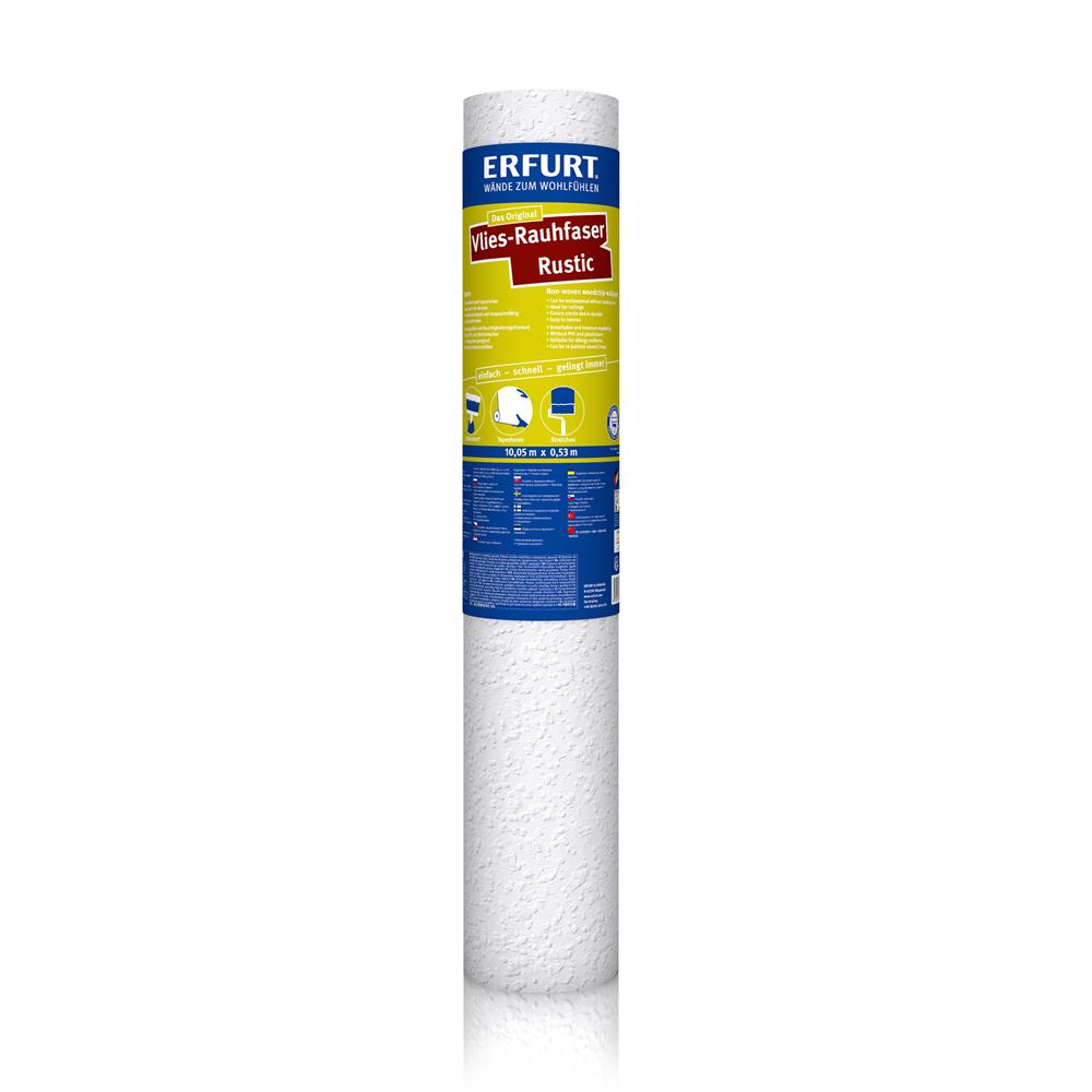 12 Rollen ERFURT Vlies-Rauhfasertapete RUSTIC, 10,05 m x 0,53 m, Vliestapete