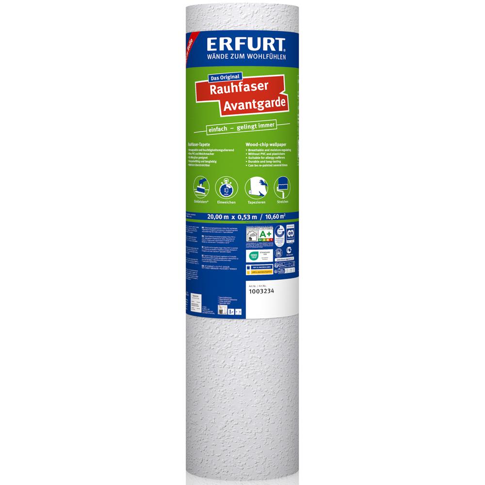 ERFURT Rauhfasertapete AVANTGARDE, 20 m x 0,53 m - 6 Rollen