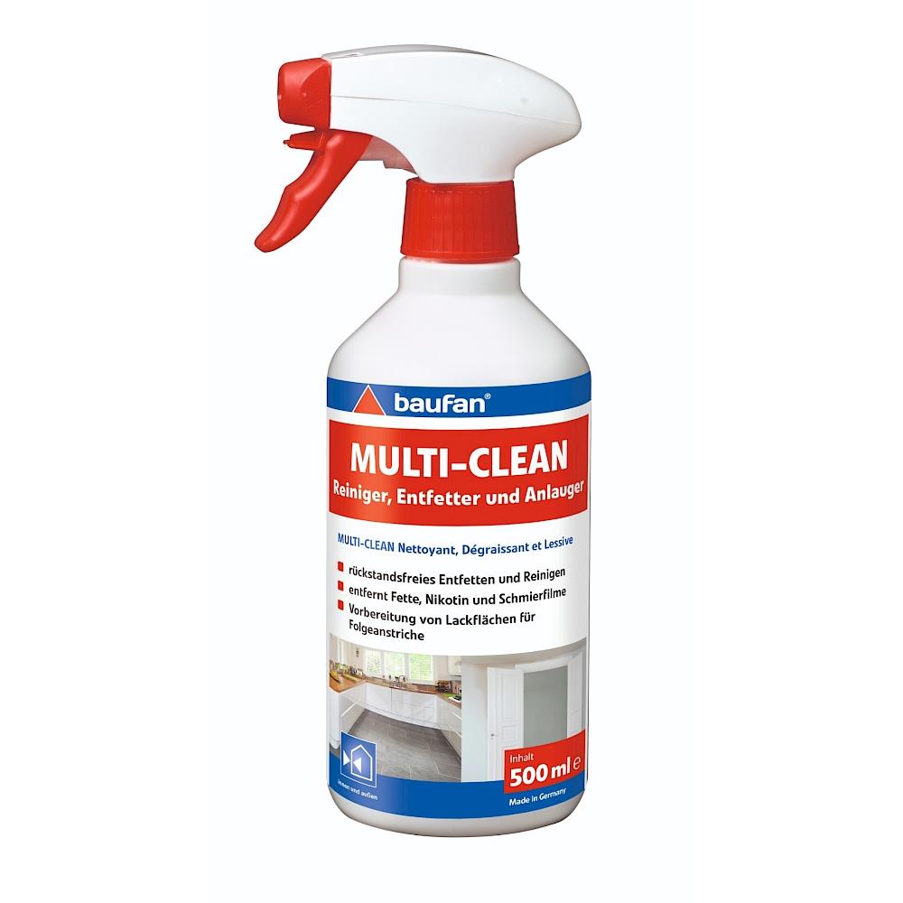 baufan MULTI-CLEAN Reiniger, Entfetter und Anlauger 500 ml Küchenreiniger Malerreiniger
