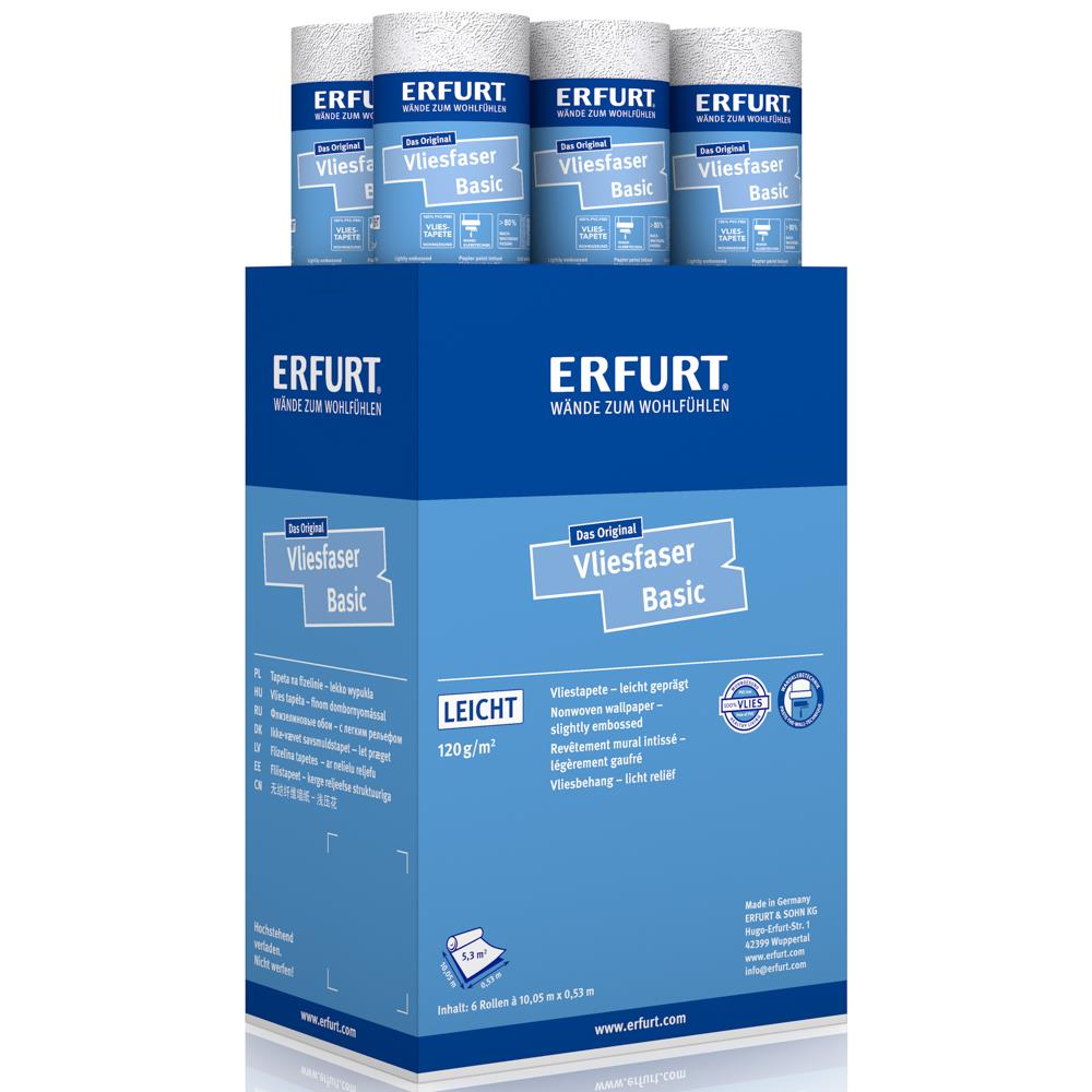 ERFURT VLIESFASER BASIC 103 Vliestapete 10,05 x 0,53 m - 6 Rollen
