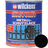 Wilckens Rostorit Metallschutzlack glänzend, Tiefenschwarz (RAL 9005), 750 ml