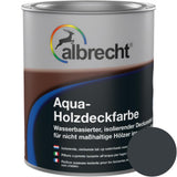 Albrecht Aqua-Holzdeckfarbe Anthrazit 750 ml Holzlack Lack Holzfarbe