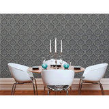 Livingwalls Barock Tapete Ornamente Mustertapete Vliestapete Dunkelgrau Grau