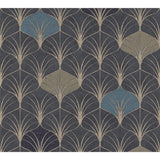 A.S. Création Mustertapete Pop Style grafische Tapete blau schwarz metallic