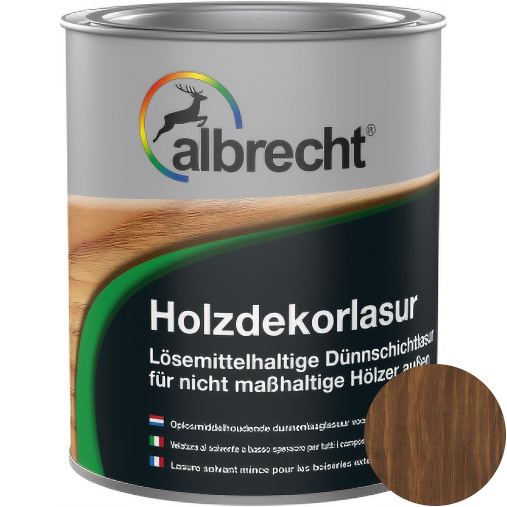 Albrecht Holzdekorlasur Nussbaum 750 ml Holzlasur Lasur