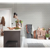 Architects Paper Mustertapete Jungle Chic Retrotapete gold grau weiß matt