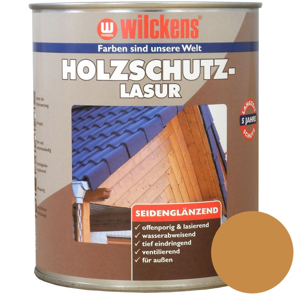 Wilckens Holzschutzlasur seidenglänzend, Eiche, 750 ml