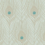 Architects Paper Vliestapete Absolutely Chic Tapete mit Pfauenfeder Metallic Blau Grün