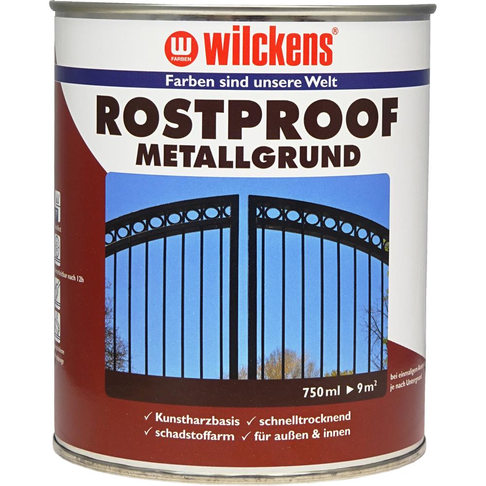 Wilckens Rostproof Metallgrund, Grau, 750 ml