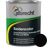 Albrecht Seidencolor Glanzlack Seidenglänzend Lack Buntlack Schwarz 750 ml