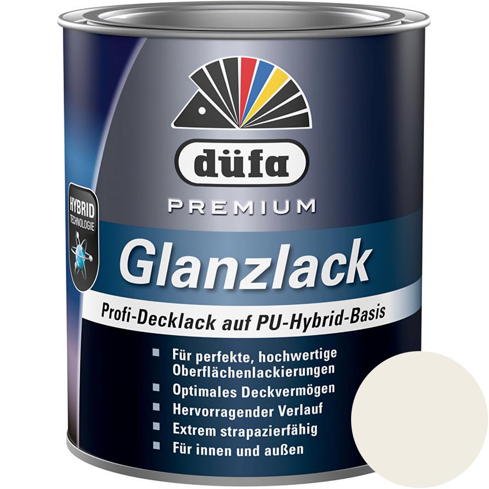 düfa Premium Glanzlack MILK 750 ml Weiß/Creme Lack Buntlack glänzend