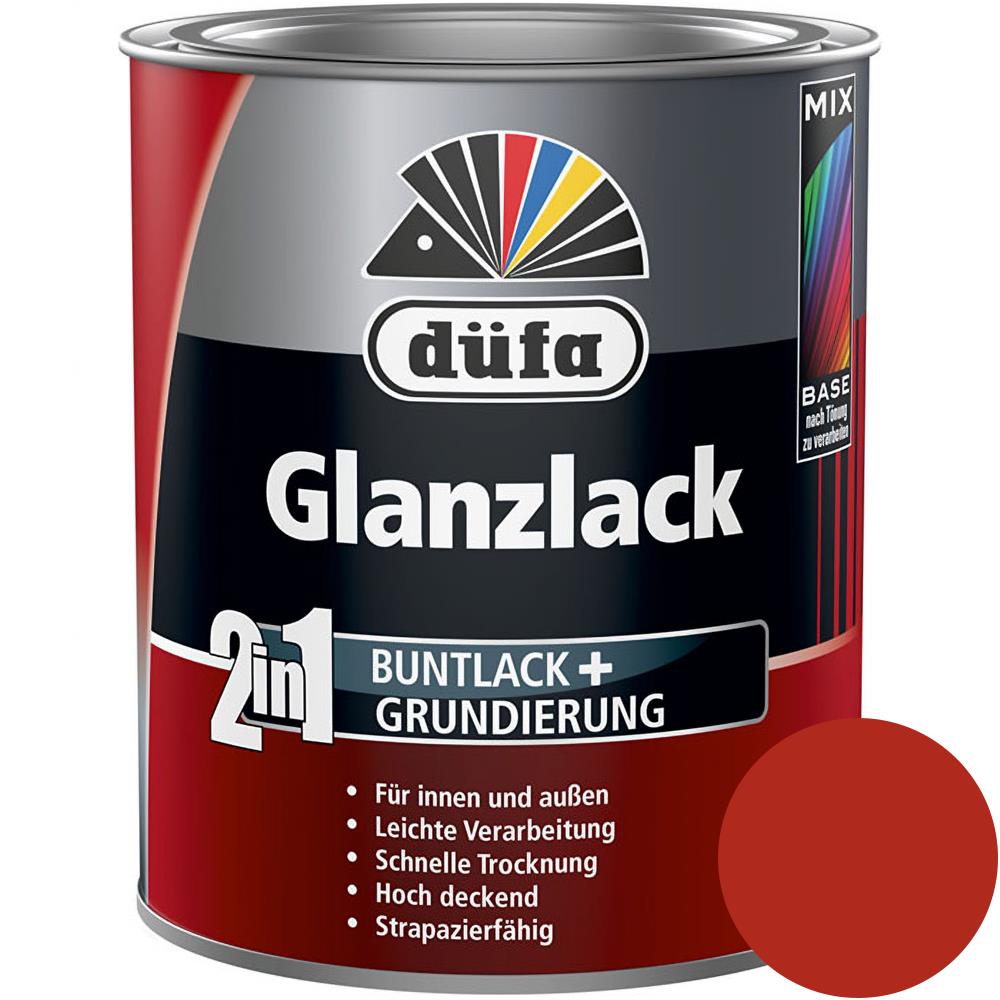 Düfa 2in1 Glanzlack RAL 3000 Feuerrot 750 ml rot Lack + Grundierung