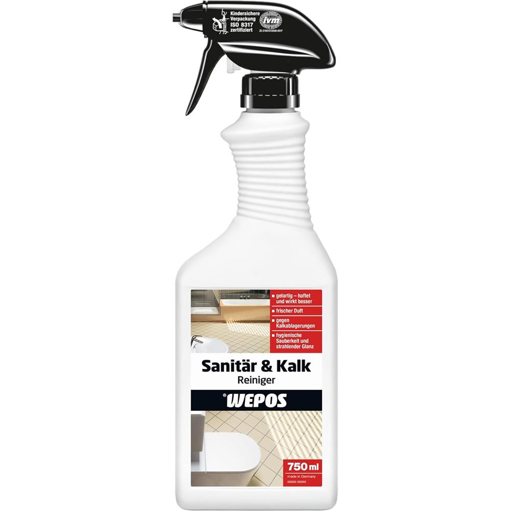 Wepos Sanitär & Kalk Reiniger 750 ml Badreiniger Spezialreiniger