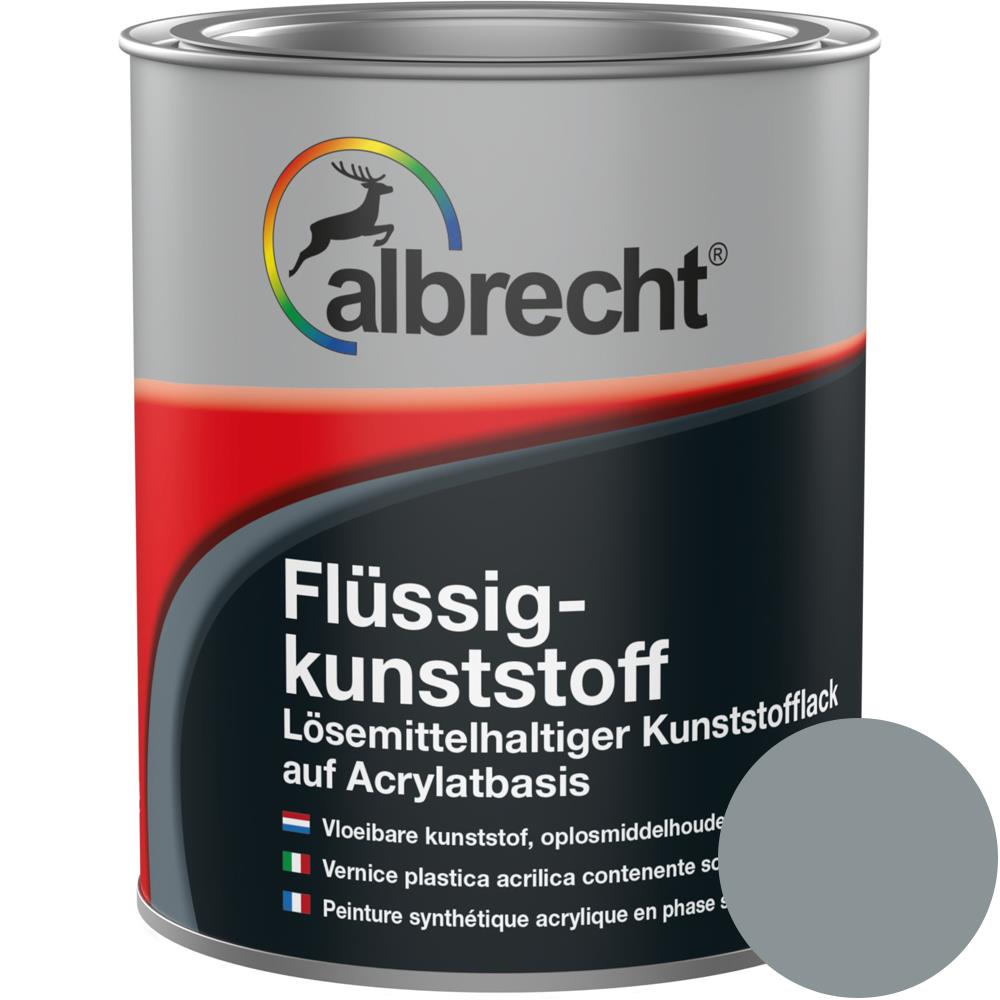 Albrecht Flüssigkunststoff Kunststoff Flüssig Bodenbeschichtung Silbergrau 750ml