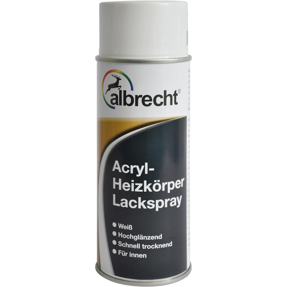 Albrecht Acryl Heizkörper-Lackspray 400 ml weiß hochglänzend für Heizkörper
