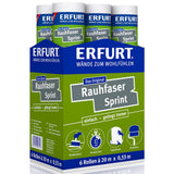 ERFURT Rauhfasertapete SPRINT, 20 m x 0,53 m - 6 Rollen