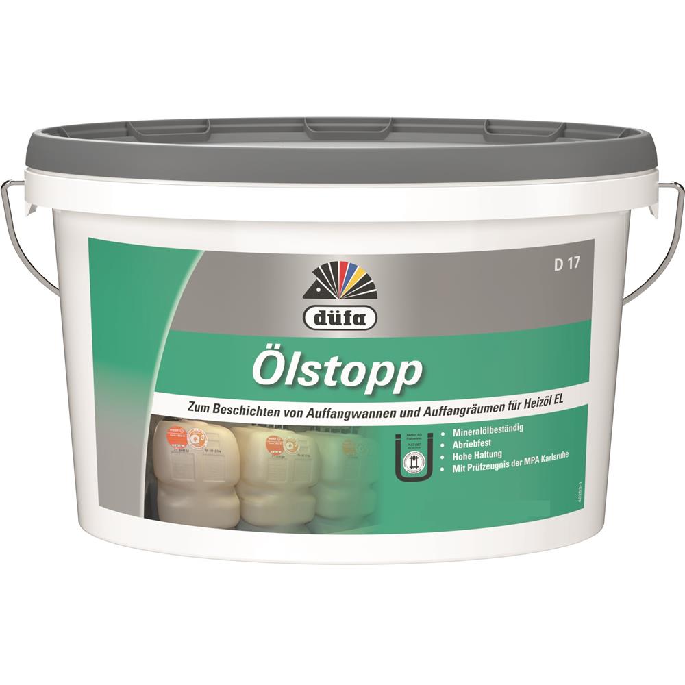 düfa Ölstopp 2,5 Liter Silbergrau RAL7001 Mineralölbeständige Spezial-Dispersionsfarbe